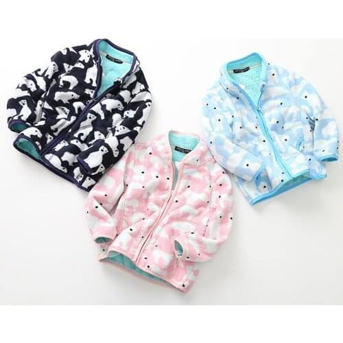 3 4 5 6 7 Years Kids Coats Autumn Winter Thicken Cartoon Zipper Jackets For Boys Baby Girls Outerwear High Quality Jacket 2020