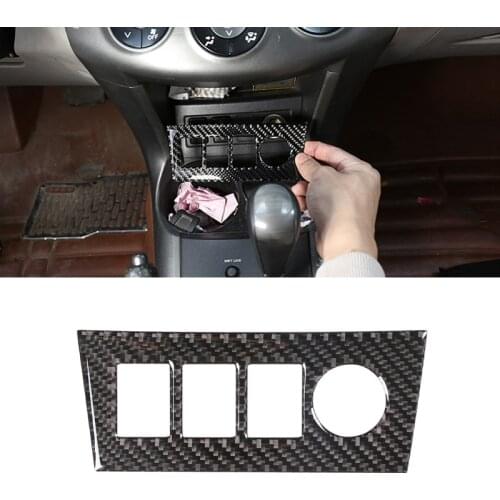 For Toyota Rav4 RAV 4 2006 2007 2008 2009 2010 2011 2012 Carbon Fiber Car Cigarette Lighter Panel Switch Button Cover Inner Trim