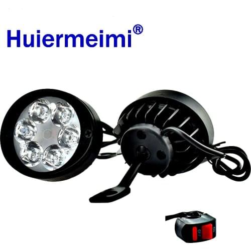Motorcycle Headlight 12V 12w LED 6000k Motor Side Mirror lamp Motorbike Driving spotlights Headlamp car auxiliary Work lights