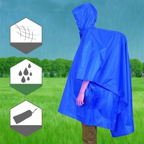 Camouflage Raincoat Military Tactical Multifunction Raincoat Poncho Cover Tent Hiking Rainwear Outdoor Camp Rain Coat Raincoats