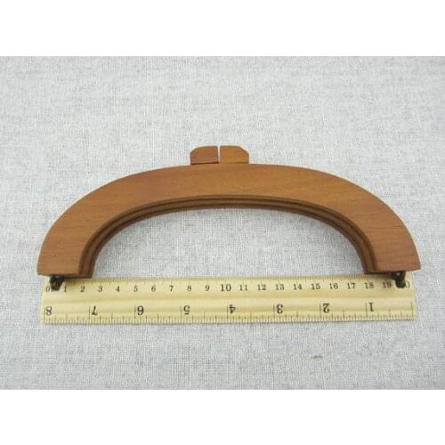 China Factory Supplier Fashion Wooden Purse Frame Wood Clutch Bag Handle Brown And Nature Wooden Purse Handle