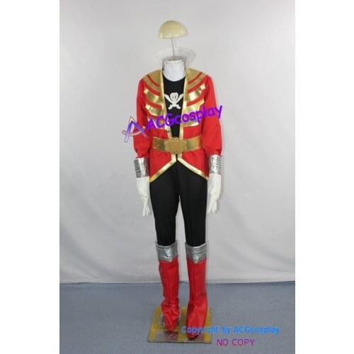 Kaizoku Sentai Gokaiger Captain Marvelous Gokai Red Cosplay Costume include boots covers acgcosplay