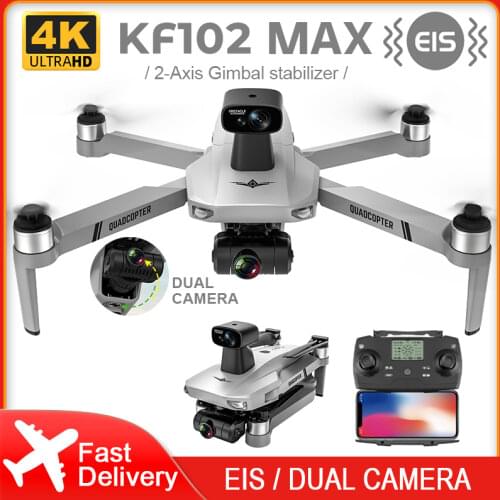 2021 New KF102 GPS Drone 4k Profesional FPV HD Camera Drones 2-Axis Gimbal Brushless Motor RC Quadcopter VS SG906 Max Pro2 L900