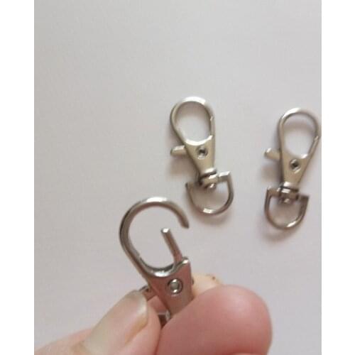 200pcs/lot Metal Lobster Clasps Swivel Safety Snap Hooks For Backpack Key Chain Cat Dog Collar Buckles Diy Jewelry Accessories