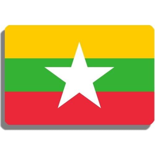 Myanmar National Flag Brooch Resin Badge Patriotism Flag Lapel Pin For Backpacks Hat Coat