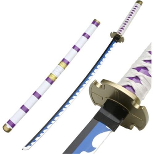 Newest Cosplay Roronoa Zoro enma Black/White Yama Demon 2nd Kitetsu Sauron Weapon Wood Sword Prop 104cm