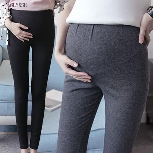 SLYXSH New Spring Cotton Maternity leggging Pregnancy Clothes Autumn Women Pants For Pregnant Women Leggings Maternity Clothing