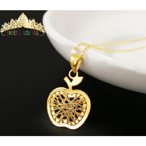 Christmas gift Jewelry Diamonds 18K gold Heart-shaped 18K Necklace001