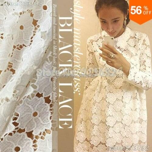 PQYY55 african guipure lace water soluble chemical lace guipure lace fabric hollow out african lace fabrics high quality tecido