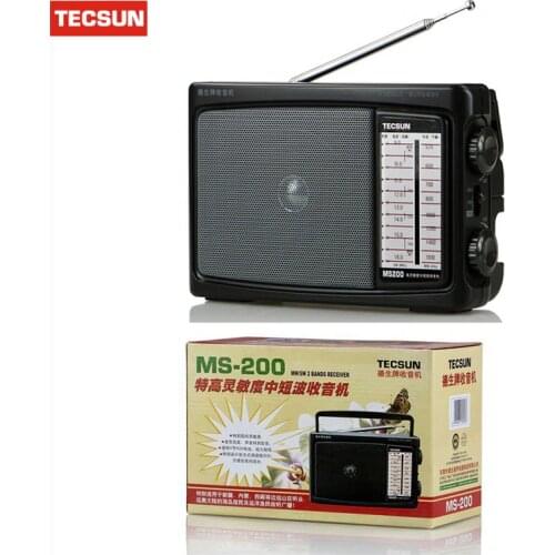 Retail-Wholesale TECSUN MS-200 Radio FM/MW/SW Radio Multiband Radio Receiver Dual Conversion Portable Audio Radio Portable