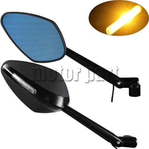 Led Turn Signals Integrated light CNC Rearview Mirrors For Honda VTR250 CB400 SF CBF500 CBF600 CB1000R CB1100 X11 X4 CB 750 500