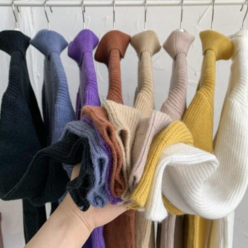 JDDTON Winter Mens Solid Color Sweaters Harajuku Casual Warm Korean Fashion Hip Hop Thickened Male Turtleneck Streetwears JE561