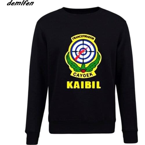 Spring autumn Casual Men Hoodie Inpsired Kaibiles Francotirador Sniper Guatemalan Special Force Kaibil Sweatshirt Hip Hop Coat