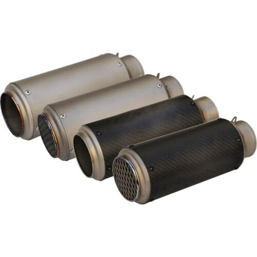 Customized Inlet 51mm 61mm 63mm 65mm Motorcycle Exhaust Muffler Pipe Titanium Motorbike Slip On Universal Escape Moto DB Killer