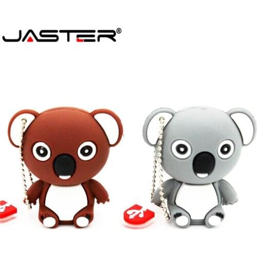 JASTER lovely animal koala pendrive 64GB 16GB 32GB usb flash drive pen drive Cute U disk USB creative memory stick gift keychain