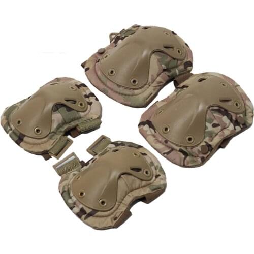 X Shaped Tactical Paintball Airsoft Knee Pads & Elbow Pads Set EVA Knee Elbow Protective Pads