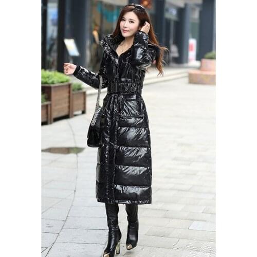 Womens Jackets Winter Jacket Women Raccoon Fur Collar White Duck Down Coat Female Long Parka Chaqueta Mujer WXF460