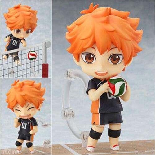 10CM Haikyu Karasuno High School Volleyball Club No10 Shoyo Hinata 461# Q Ver. PVC Anime Action Figure Collection Model Toy Gift