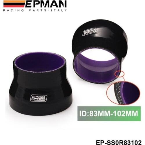 3.27"-4" 4-Ply TURBO INTAKE SILICONE Straight Reducer Hose Pipe For Ford F ocus 98-12 Black EP-SS0R83102