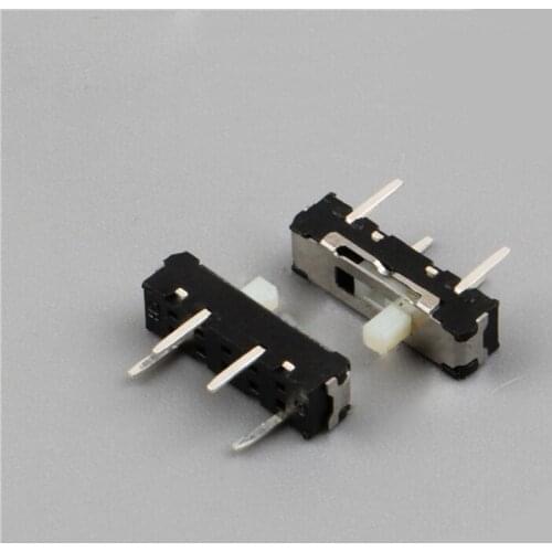 5pcs small dial switch 3 feet 2 positions flank switch micro switch mini type black white