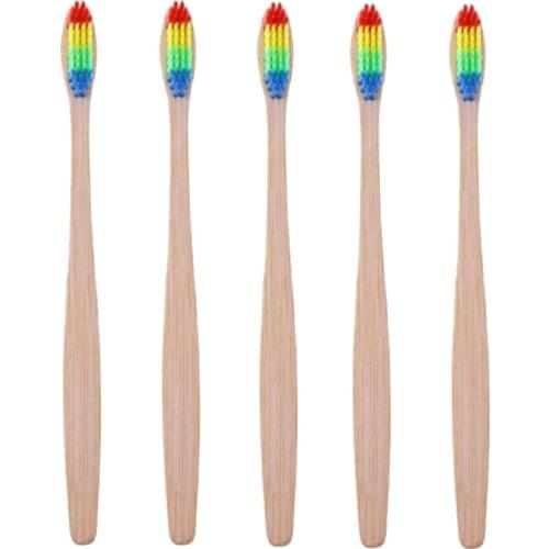 1PC Ultra Soft Toothbrush Bamboo Charcoal Nano Brush Oral Care Wooden Tooth Brush colorful Oral Hygiene For Adults