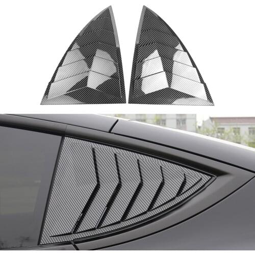 ABS Triangular Window Sunshade Shade for The Rear Quarter Glass Shutter Cover Trim for Tesla Model Y Exterior Parts