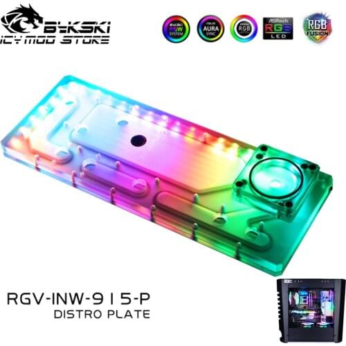 Bykski Waterway Board Reservoir Liquidcooling System Water Tank Acrylic Tranperant for INWIN 915 RGV-INW-915-P