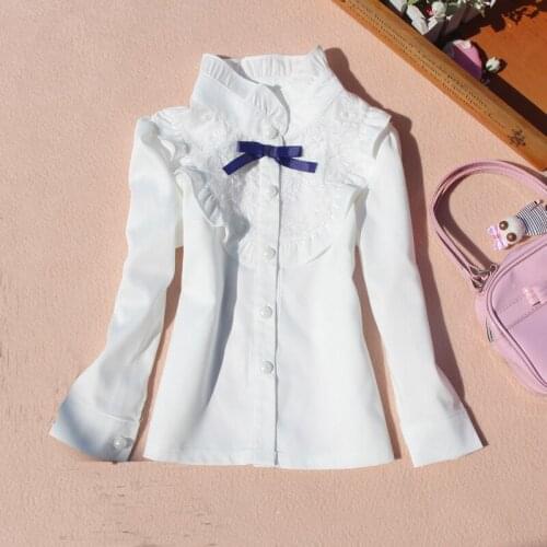 Child Shirts For Girls Blouse 2019 Autumn Kids Shirts Children Clothing School White Blouses Kids Girls Clothe Busas 1-16Y
