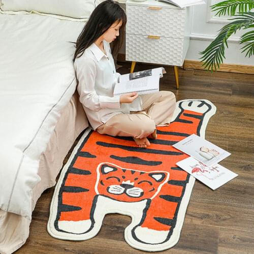 Cartoon Animal Dog Door Mat Tiger Non-slip Carpet Soft Mat Cute Home Bathroom Balcony Doorway Hallway Mat Absorbent