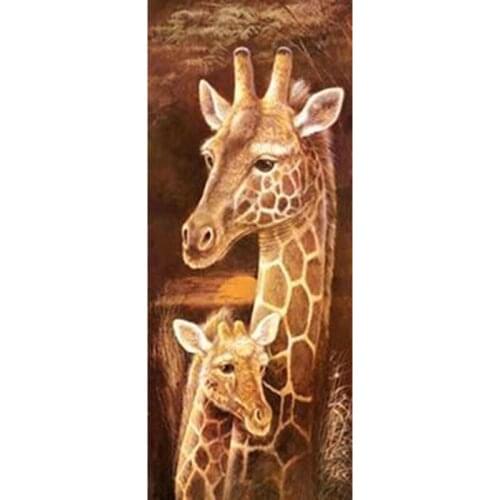 GLymg Embroidery Handicrafts Bright Rhinestones Diy Embroidery 5d Diamond Painting Kit Giraffe Mother And Son Wall Arts Decor