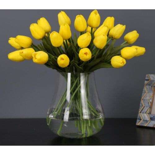 7 Colors Simulation Tulip PU Artificial Tulip Home Decoration Wedding Flower Arrangements Photography Props