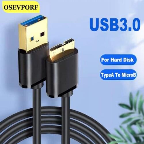 USB 3.0 Hard Disk Data Cable Super Fast Speed 3.0 External Hard Drive Cord Type A to Micro B HDD Cable For Samsung S5 Note3 Wire