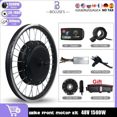 MTB Electric bike Hub Motor Kit 48V 1500W 20-29inch700C Front eBike Wheel Hub Motor For Electric Bicycle Bike Conversion Kit