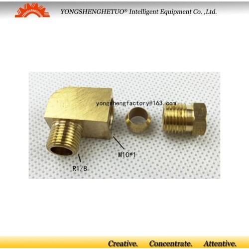 Brass Right-angle Connector elbow adaptor coupling lubrication fitting R1/8 male thread PL-618 for 6mm outer dia tube