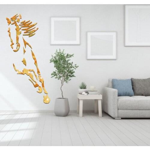 Horses Acrylic Wall Stickers Room Decoration Restaurant Background Art Living Room Bathroom Room Decor Mirror Wall Sticker