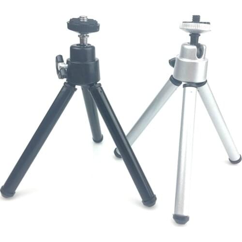 Mini Tripod With Phone Clip Aluminum Metal Live Tripods For iphoneXiaomi Phone Stand Mount for Nikon Gopro 5 4 Session Yi Camera