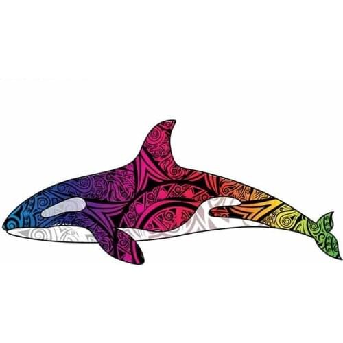 Fashion Orca Whale Car Stickers Fine Decal JDM Automobile Accessories Cartoon Anime Vinyl for Refrigerator RV VAN,13cm*5cm