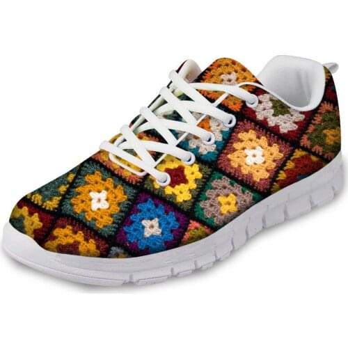 HaoYun Fashion Women Sneaker Shoes Folk-custom Style Design Girls White Flat Walking Shoes Breathable Ladies Footwear Zapatillas