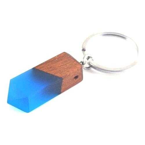 Natural wood resin mens and womens multifunctional pendant, key chain 0114
