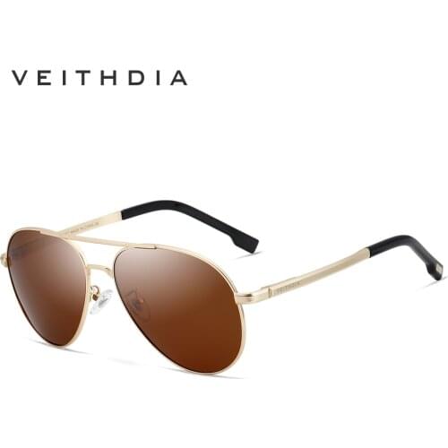 VEITHDIA Sunglasses Men Vintage Polarized Sunglasses Classic Brand Sun glasses Coating Lens Driving Eyewear For Men/Wome 2482