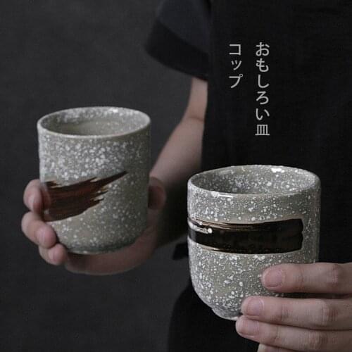 2020 New Japanese-Style and Japanese-Style Ceramic Cups Vintage Coarse Pottery Coffee Soup Swallow Household Kung Fu Cups