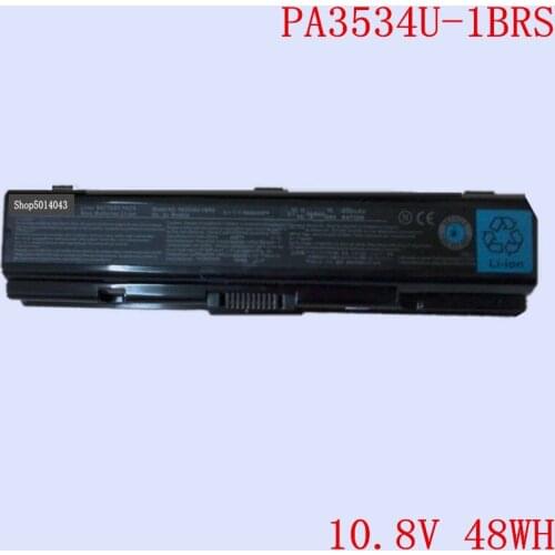New Original Laptop Li-ion Battery PA3534U-1BRS for Toshiba Satellite A200 A210 A300 A350 L300 L500 L505 M200 series 10.8V 48WH