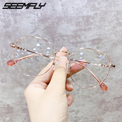 Seemfly Anti Blue Light Blocking Glasses Computer Radiation Protection Goggle Clear Lens Eyeglasses Plain Mirror Unisex Eyewear