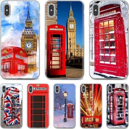 For Samsung Galaxy J1 J2 J3 J4 J5 J6 J7 J8 Plus 2018 Prime 2015 2016 2017 EU Silicone Skin Case Red London Telephone Booth Box