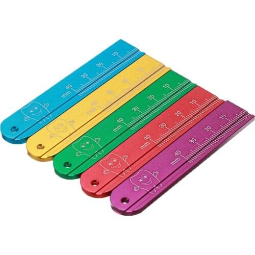 1/5Piece Aluminum Dental Ruler High Quality Endoscope Span Scale Dentist Tool Endodontic Hand Index Material Oral Hygiene