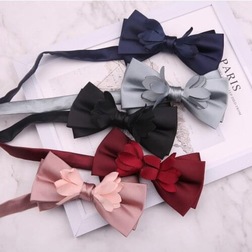 Crimson Pink Black Bow Tie Male Wedding Fashion British Bow Bridegroom Korean Wedding Host