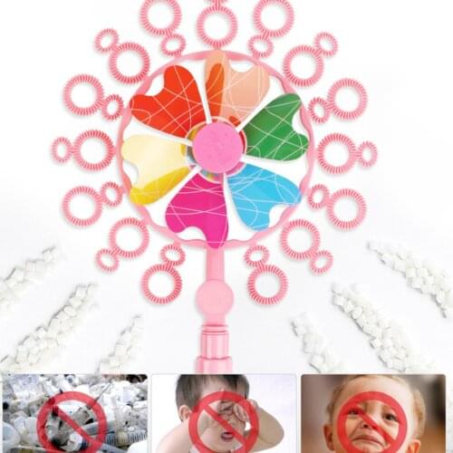 Magic Bubble Machine Bubble Windmill Colorful Double Hole Bubble Wand Bubble Blower 10ml Bubble Blower Maker Gun