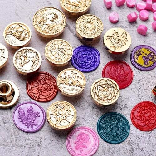 Star Beauty Wax Stamp Animal Fire Paint Seal Envelope Sealing Wax Seal Invitation Card Decoration DIY Seal Diameter 2.5 cm