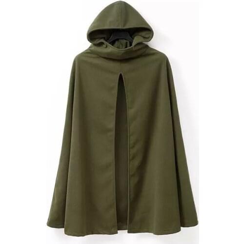 Womens clothing Foreign Trade New Pattern European Autumn New Pattern Even Hat Cardigan Cloak Windbreaker Loose Coat jacket