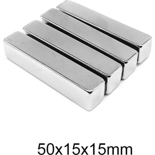 1/2/5PCS 50x15x15mm N35 Block Neodymium Magnet 50mm x 15mm Permanent Magnets 50x15x15 Quadrate Powerful Magnet strong 50*15*15